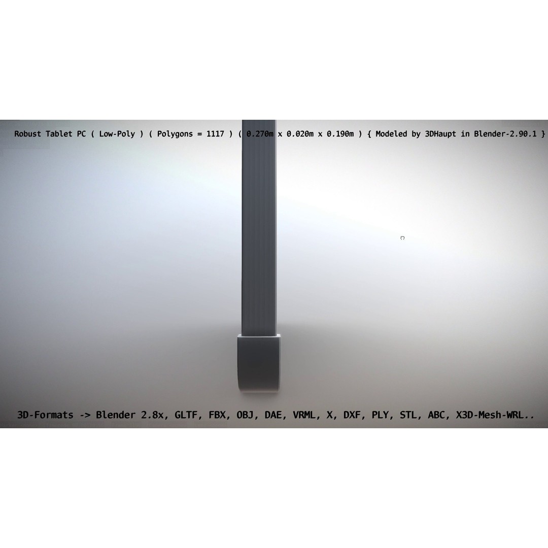 Robust Tablet PC 3D Model – Low Poly PBR Portable Device, FBX - View 67