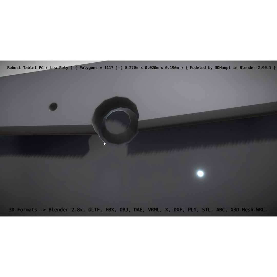 Robust Tablet PC 3D Model – Low Poly PBR Portable Device, FBX - View 75