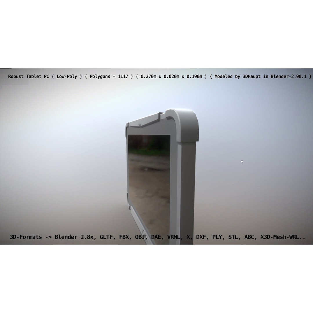 Robust Tablet PC 3D Model – Low Poly PBR Portable Device, FBX - View 82