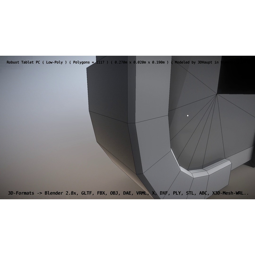 Robust Tablet PC 3D Model – Low Poly PBR Portable Device, FBX - View 91