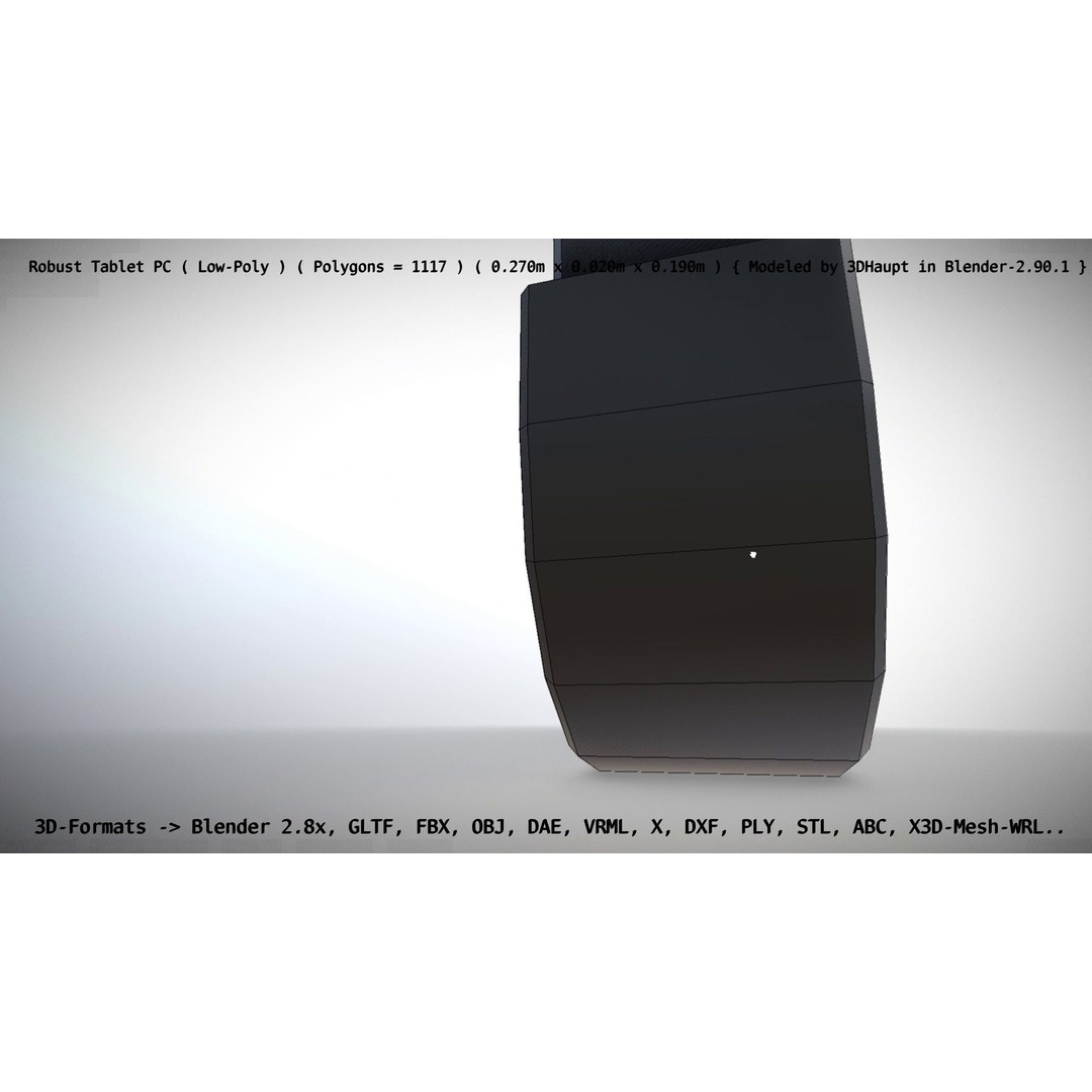 Robust Tablet PC 3D Model – Low Poly PBR Portable Device, FBX - View 97