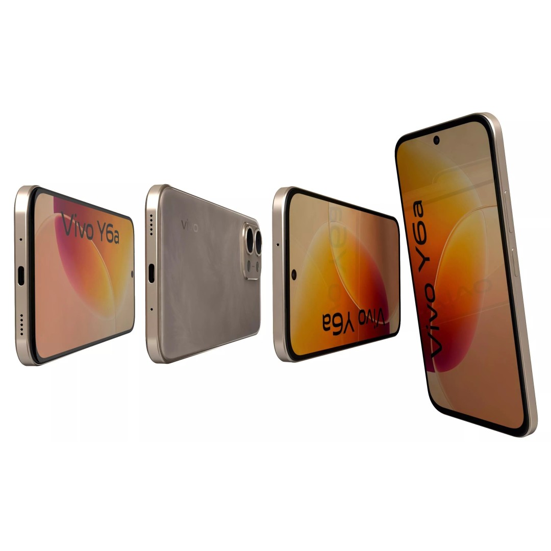 Vivo Y6a Phoenix Gold 3D Model – High Poly PBR Asset, FBX & OBJ - View 12