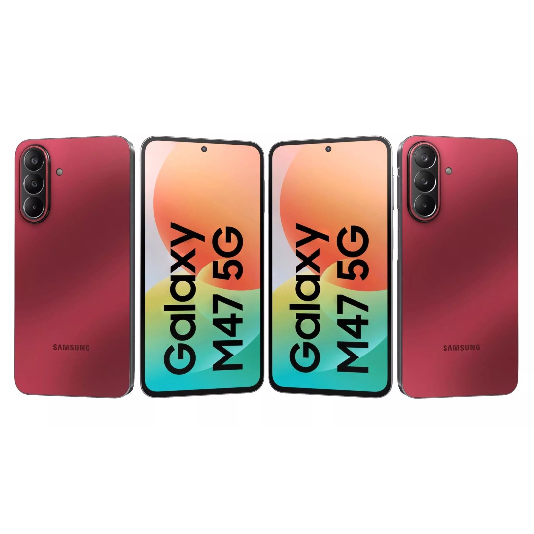 Samsung Galaxy M47 Red 3D Model – High Poly Game Asset, FBX & OBJ - View 4