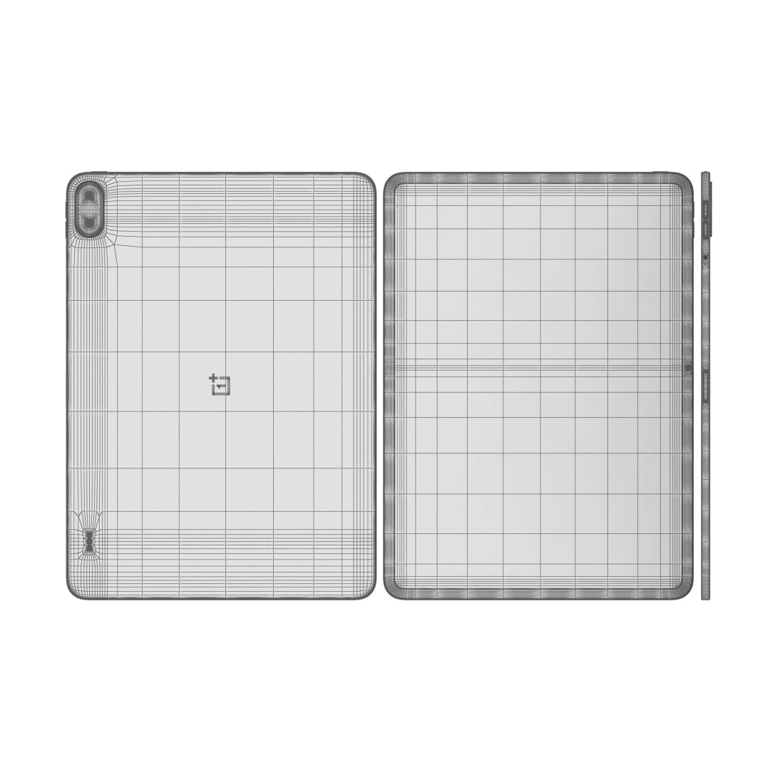 OnePlus Pad 3 Pro 3D Model – Dark Brown & Light Green, V-Ray Materials - View 12
