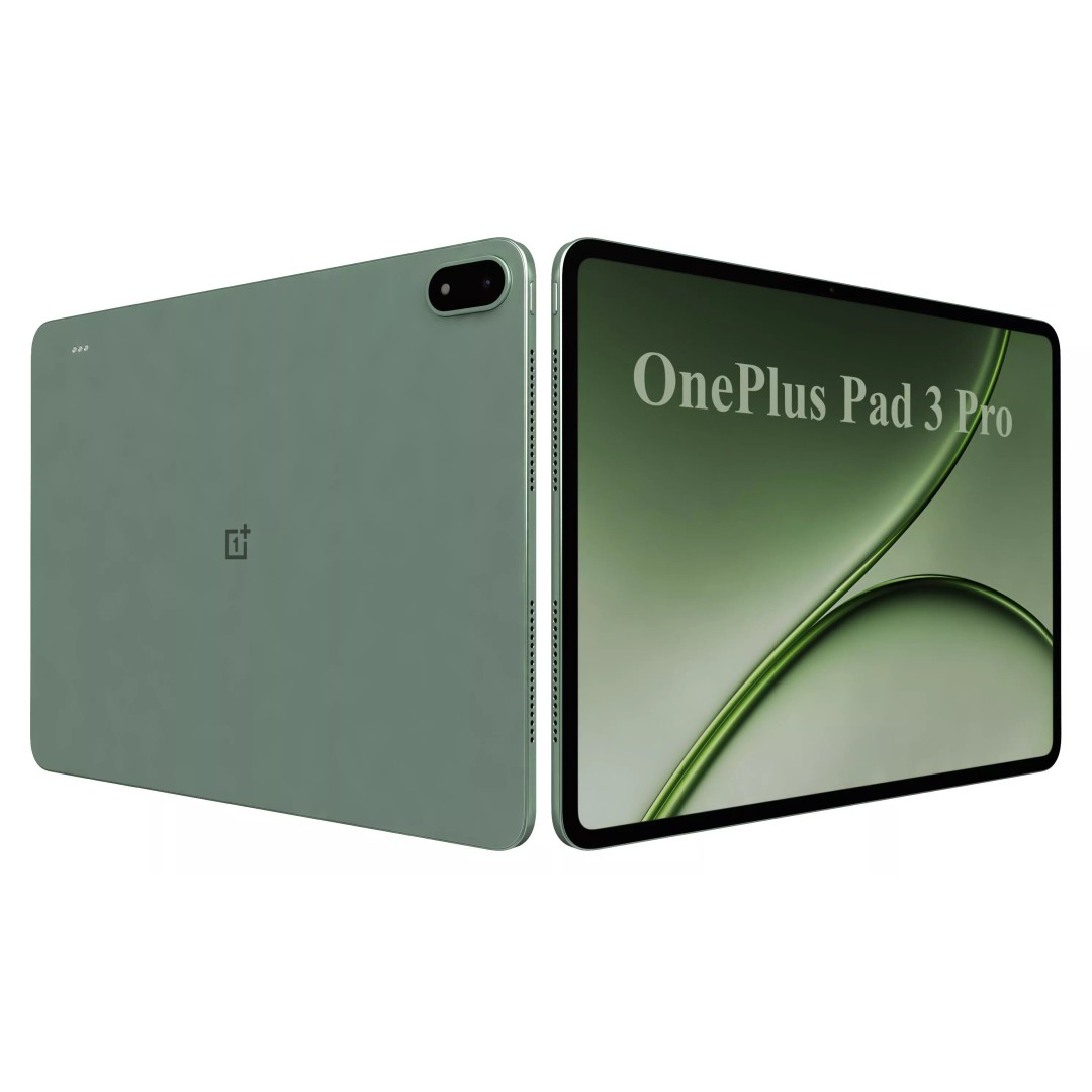 OnePlus Pad 3 Pro 3D Model – Dark Brown & Light Green, V-Ray Materials - View 5