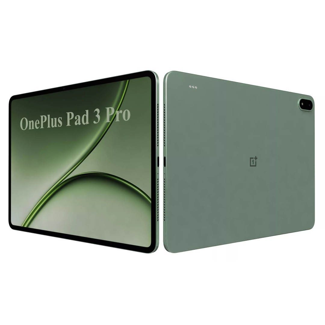 OnePlus Pad 3 Pro 3D Model – Dark Brown & Light Green, V-Ray Materials - View 6