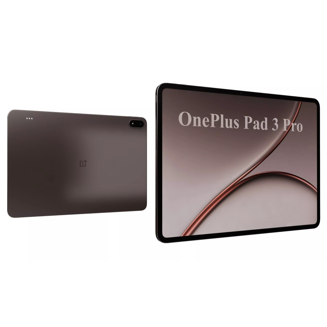 OnePlus Pad 3 Pro 3D Model – Dark Brown & Light Green, V-Ray Materials - View 7
