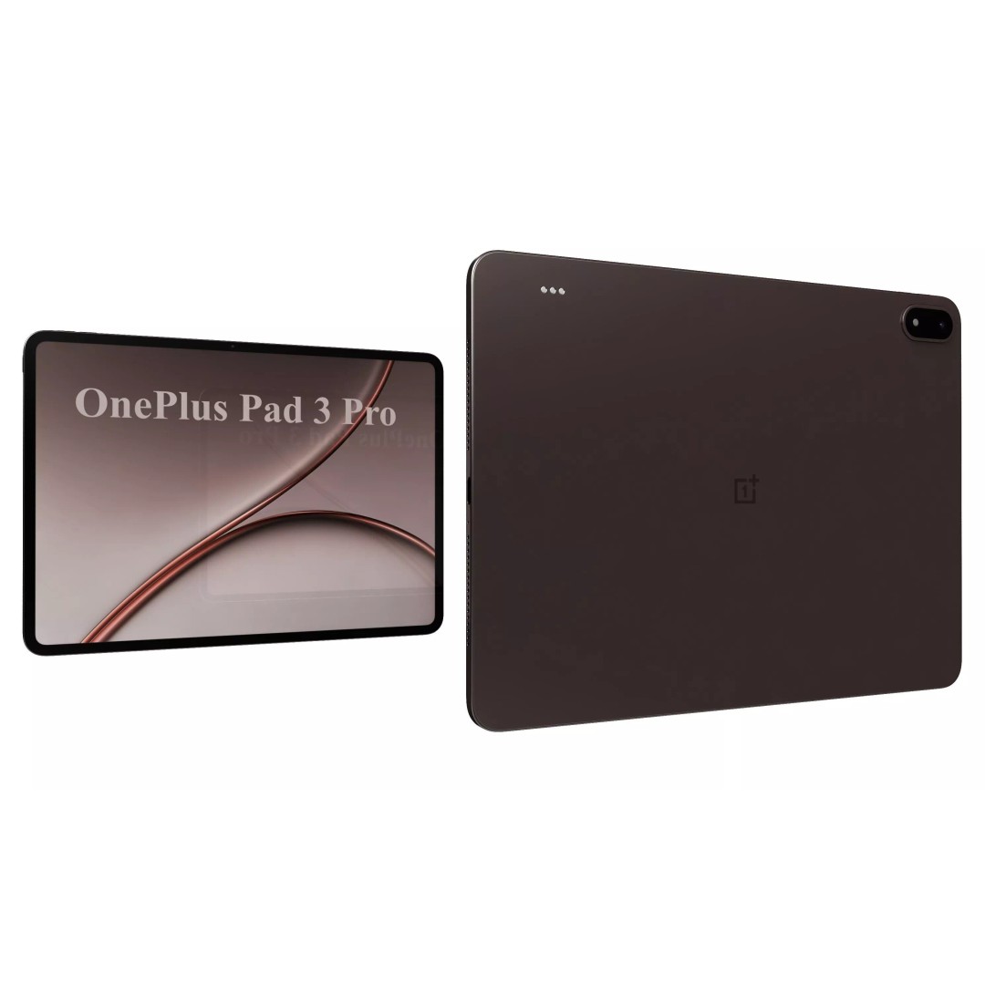 OnePlus Pad 3 Pro 3D Model – Dark Brown & Light Green, V-Ray Materials - View 8