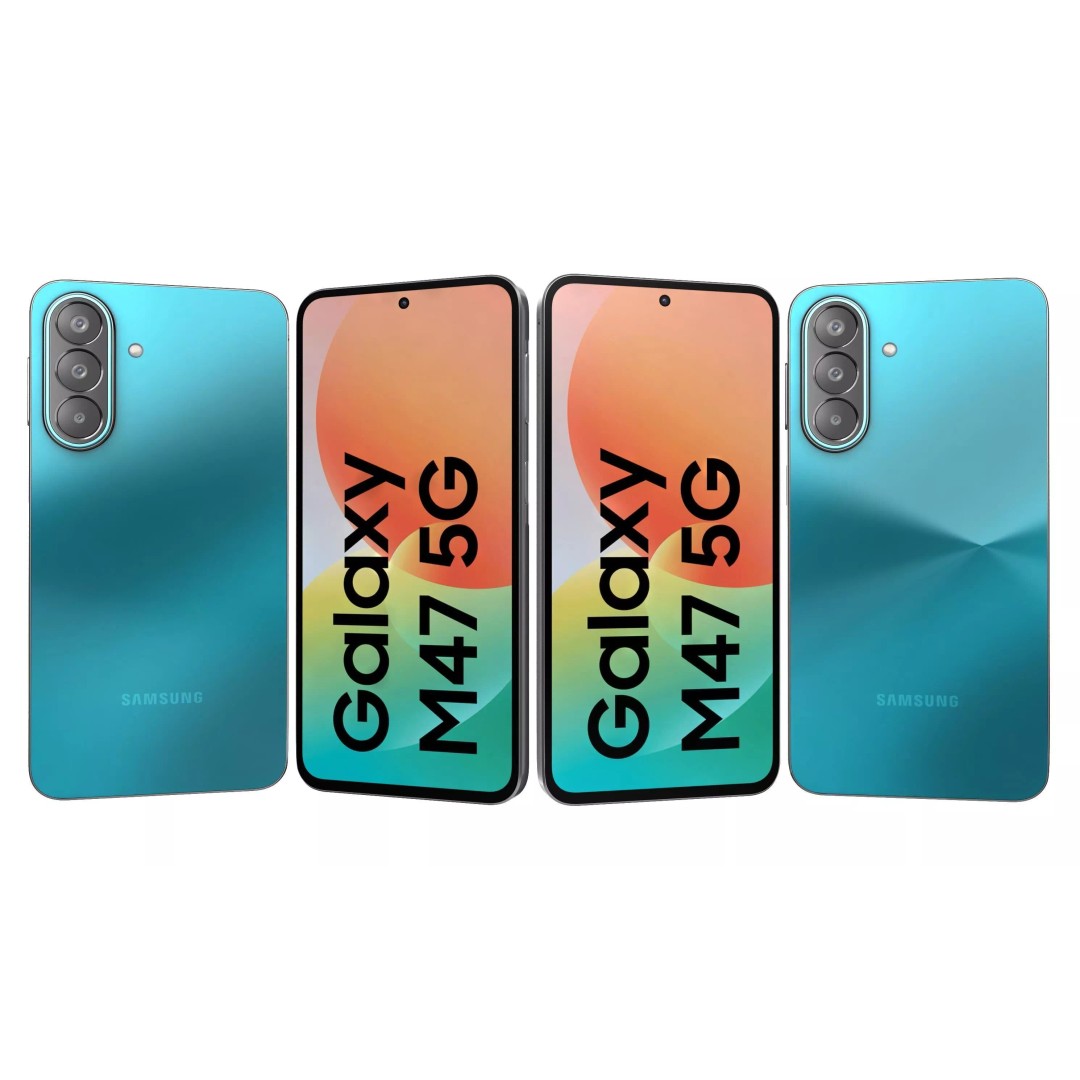 Samsung Galaxy M47 Blue 3D Model – High Poly Game Asset, FBX & OBJ - View 3