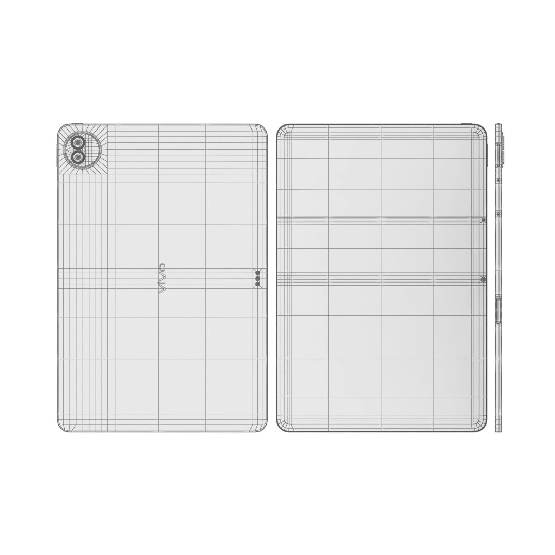 Vivo Pad 6 Pro Purple 3D Model – High Poly Game Asset, FBX & OBJ Formats - View 18