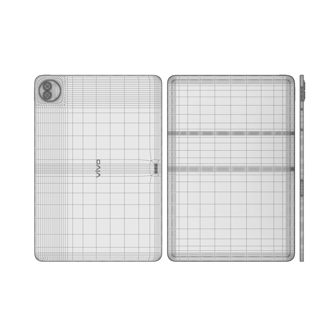 Vivo Pad 6 Pro Purple 3D Model – High Poly Game Asset, FBX & OBJ Formats - View 19