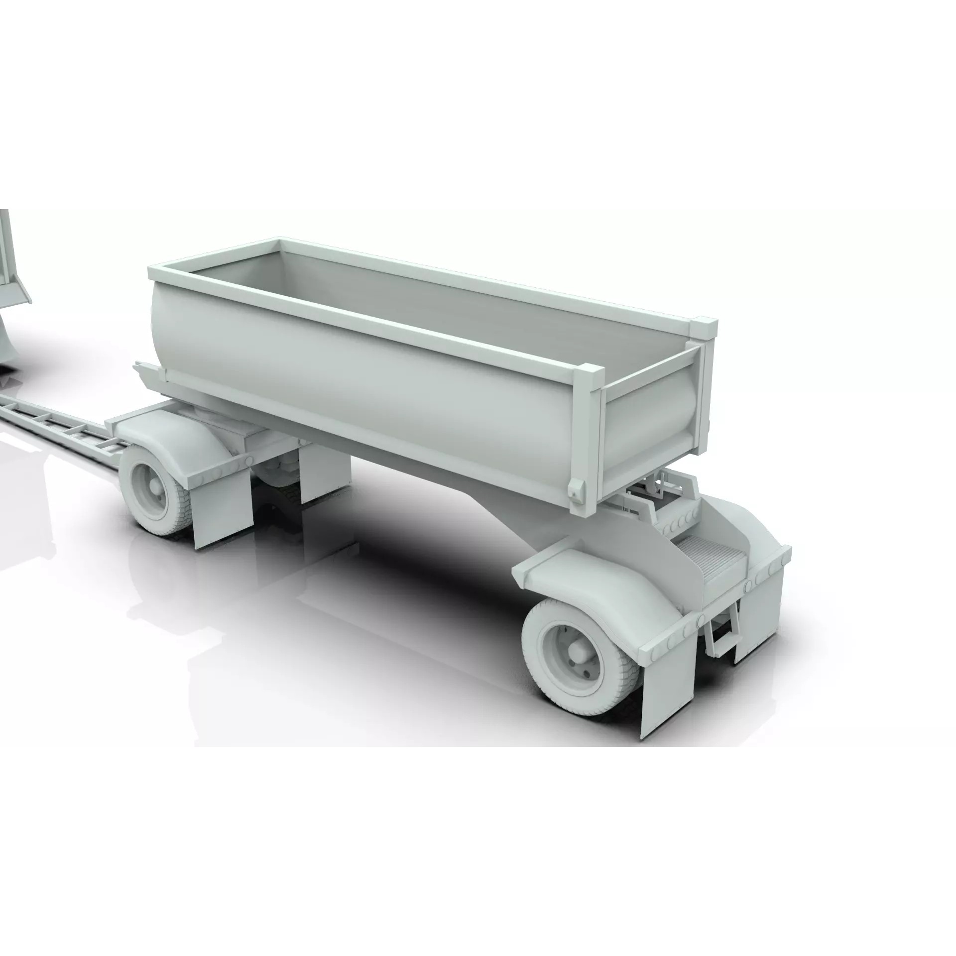 Peterbilt 389 Transfer Dump Truck - Game-Ready 3D Model - View 22