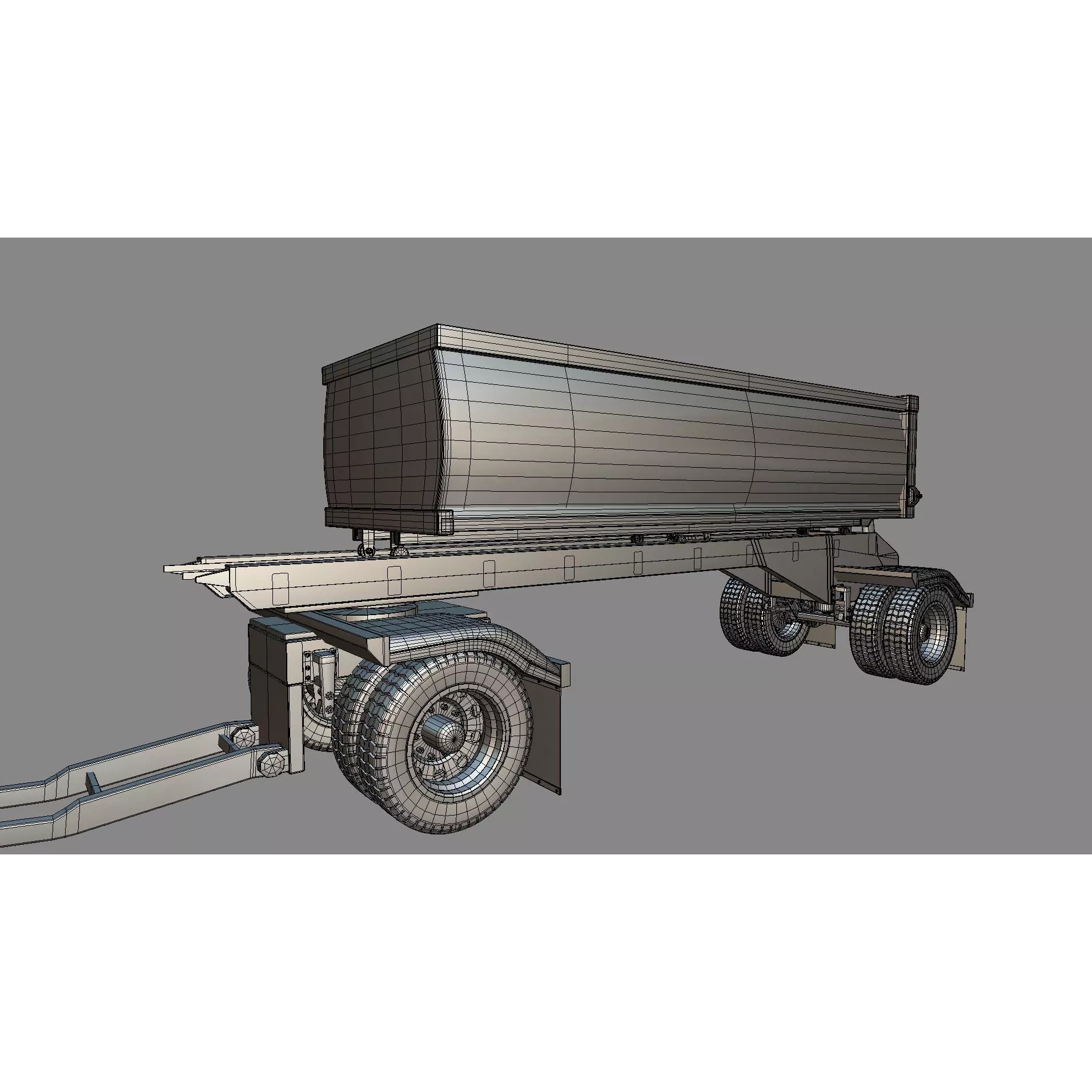 Peterbilt 389 Transfer Dump Truck - Game-Ready 3D Model - View 30