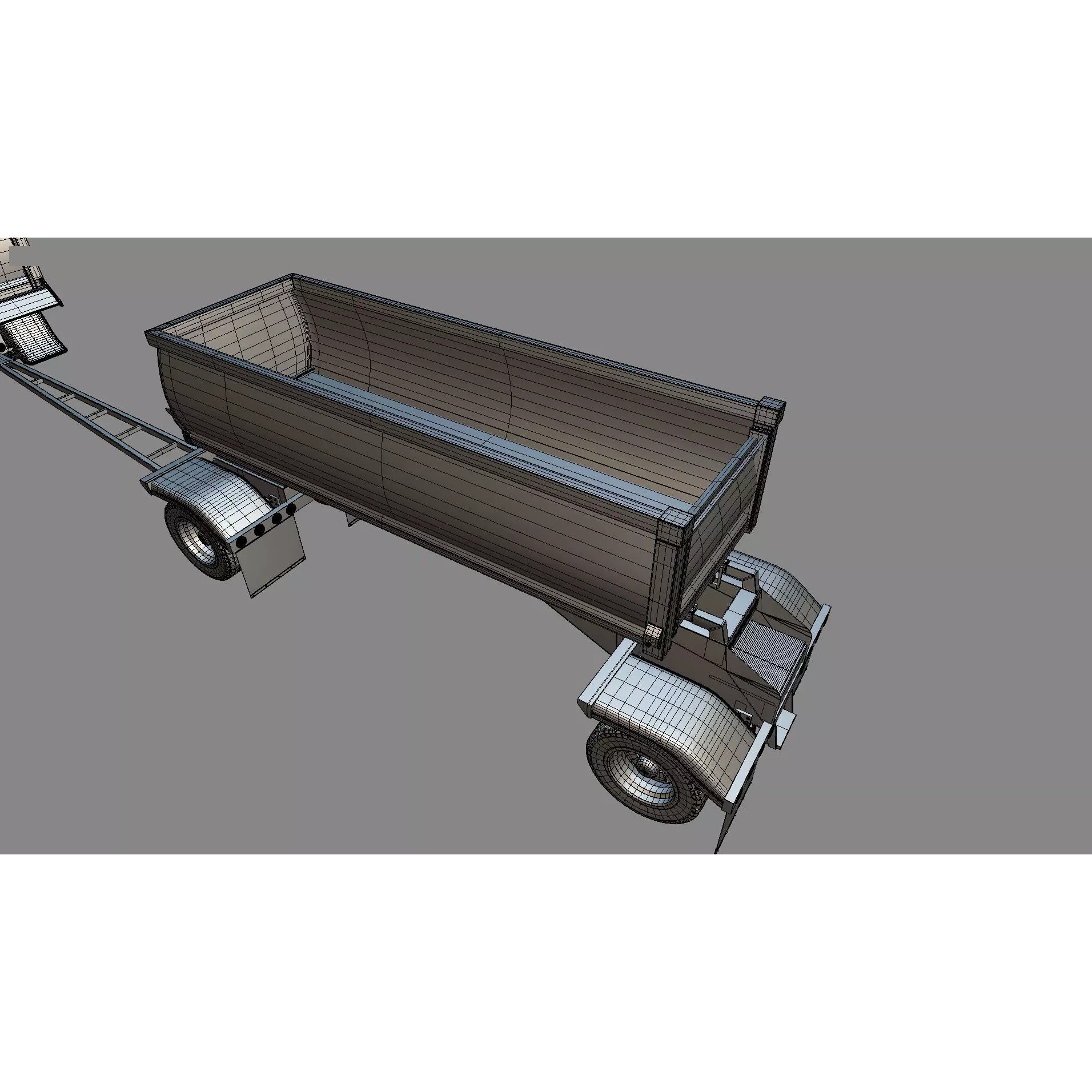 Peterbilt 389 Transfer Dump Truck - Game-Ready 3D Model - View 31