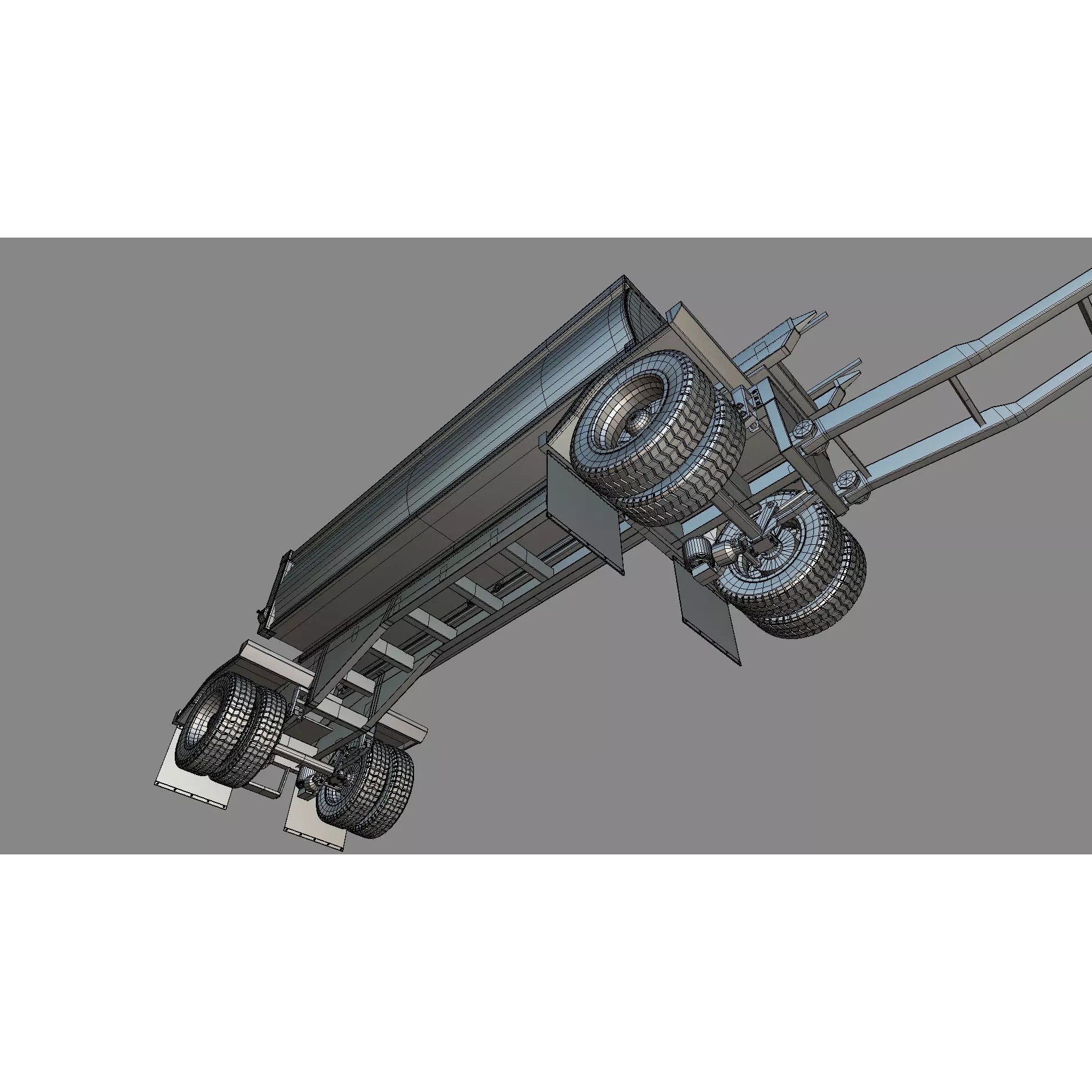 Peterbilt 389 Transfer Dump Truck - Game-Ready 3D Model - View 32