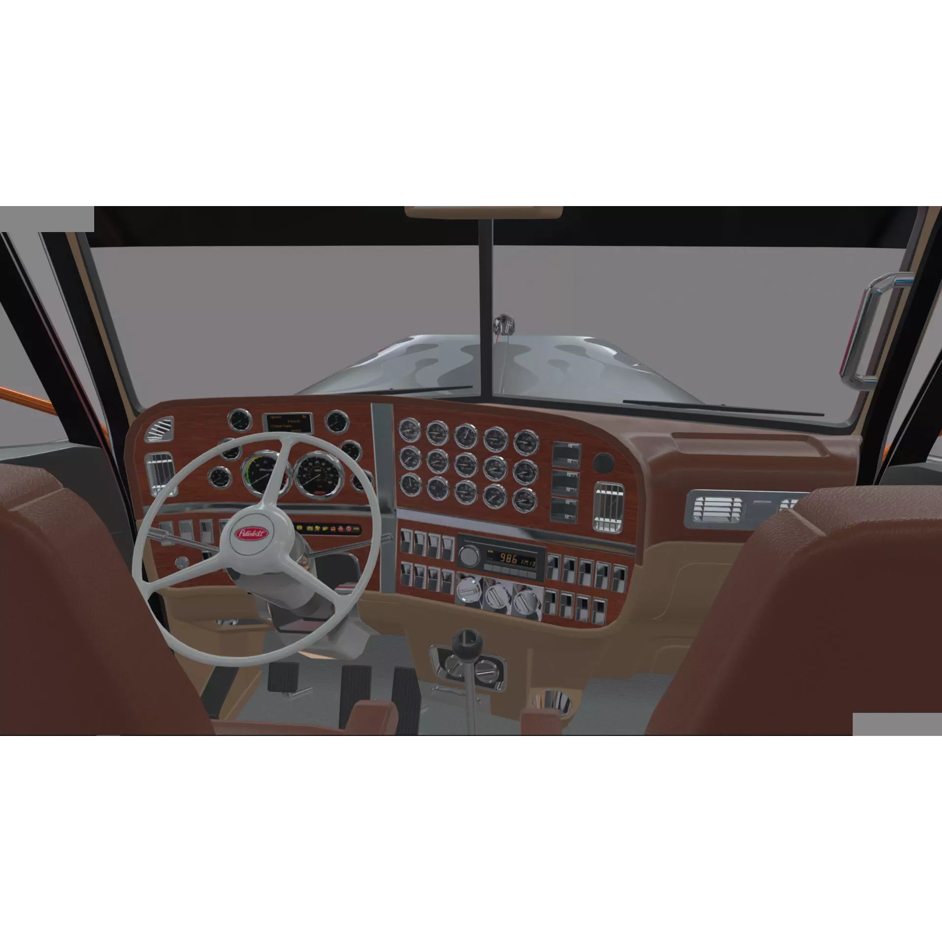 Peterbilt 389 Transfer Dump Truck - Game-Ready 3D Model - View 38