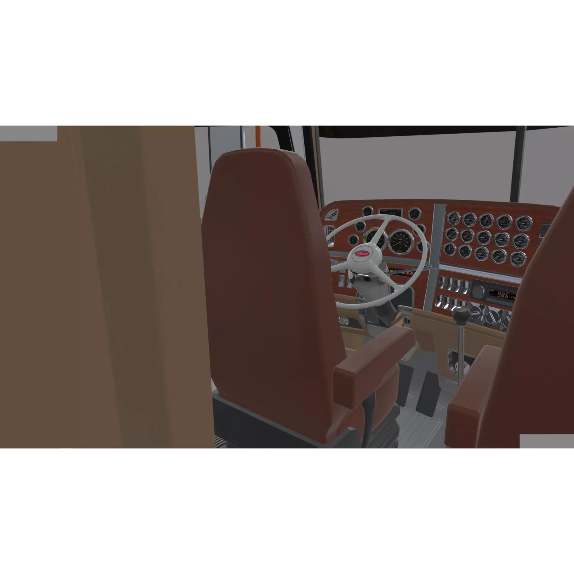 Peterbilt 389 Transfer Dump Truck - Game-Ready 3D Model - View 42