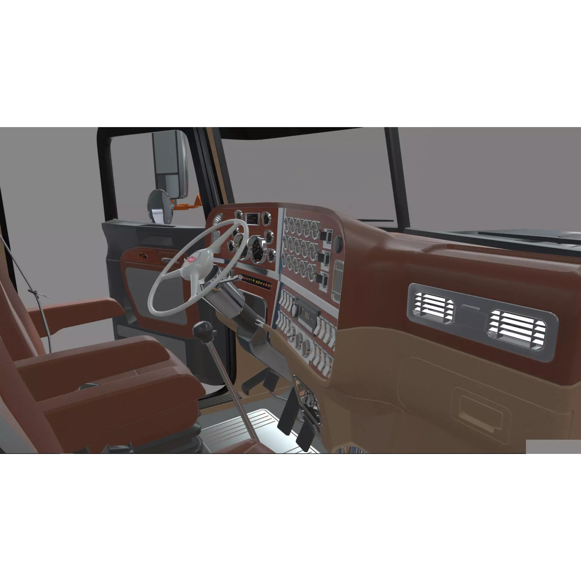 Peterbilt 389 Transfer Dump Truck - Game-Ready 3D Model - View 43