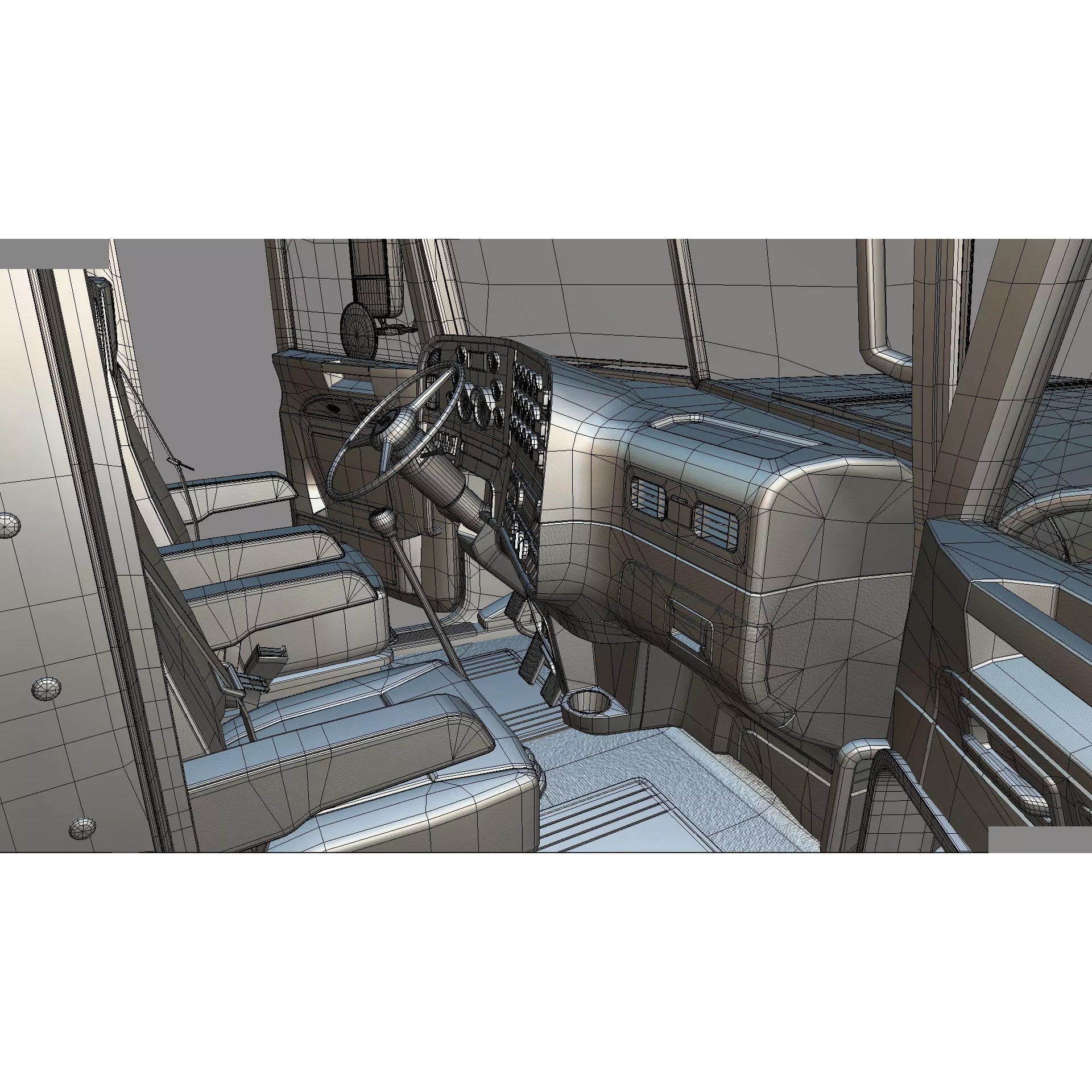 Peterbilt 389 Transfer Dump Truck - Game-Ready 3D Model - View 47