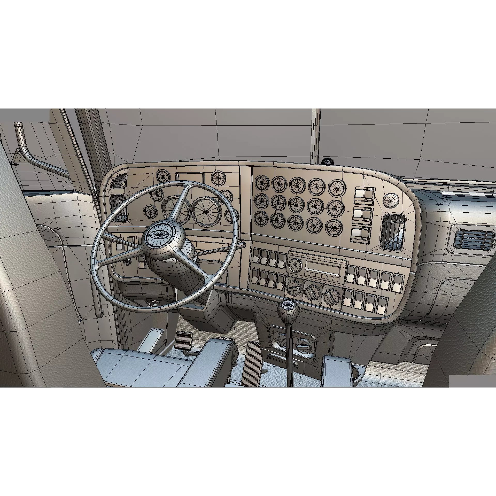 Peterbilt 389 Transfer Dump Truck - Game-Ready 3D Model - View 52