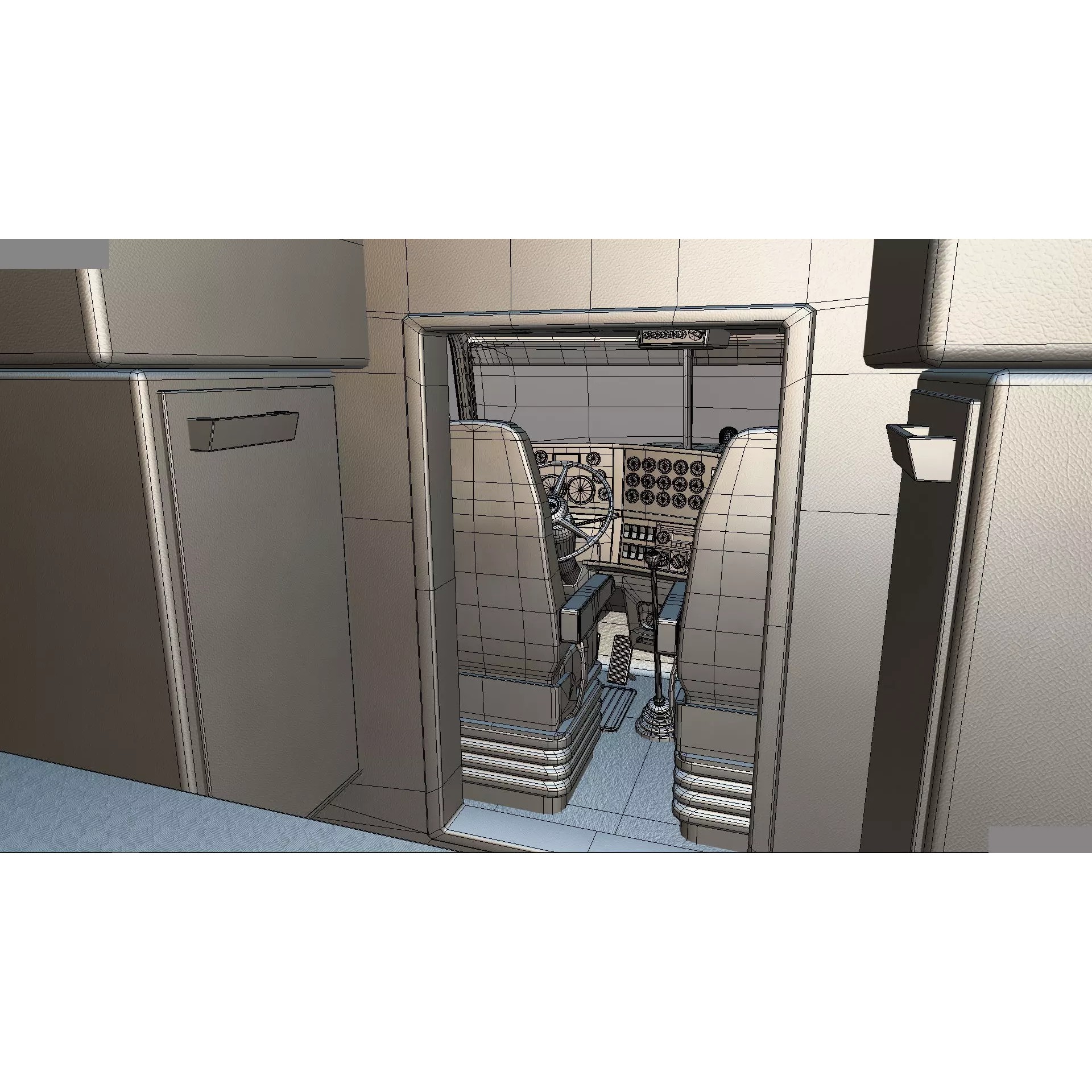 Peterbilt 389 Transfer Dump Truck - Game-Ready 3D Model - View 55