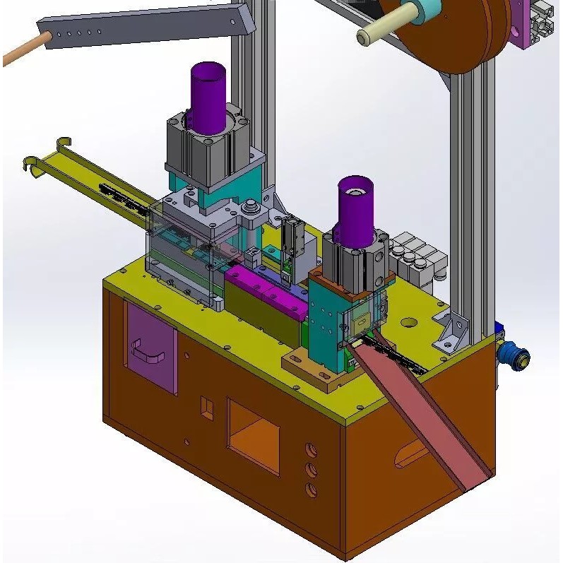 Terminal Cutting Machine 3D Model – Precision Automation for Electronics