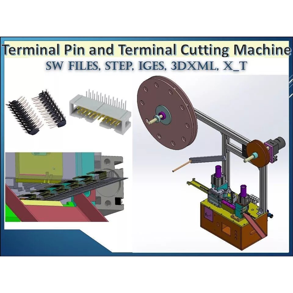 Terminal Cutting Machine 3D Model – Precision Automation for Electronics - View 2