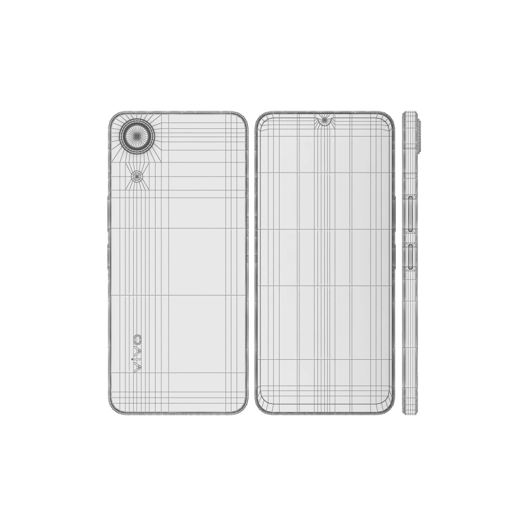 Vivo T5e Black And Blue 3D Model – High Poly Phone Asset, 3DS Max - View 19
