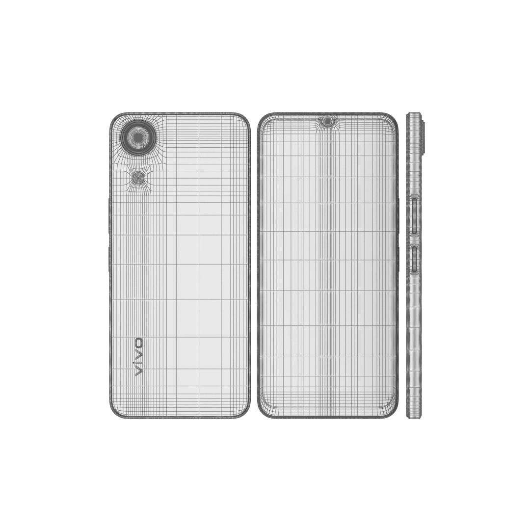 Vivo T5e Black And Blue 3D Model – High Poly Phone Asset, 3DS Max - View 20