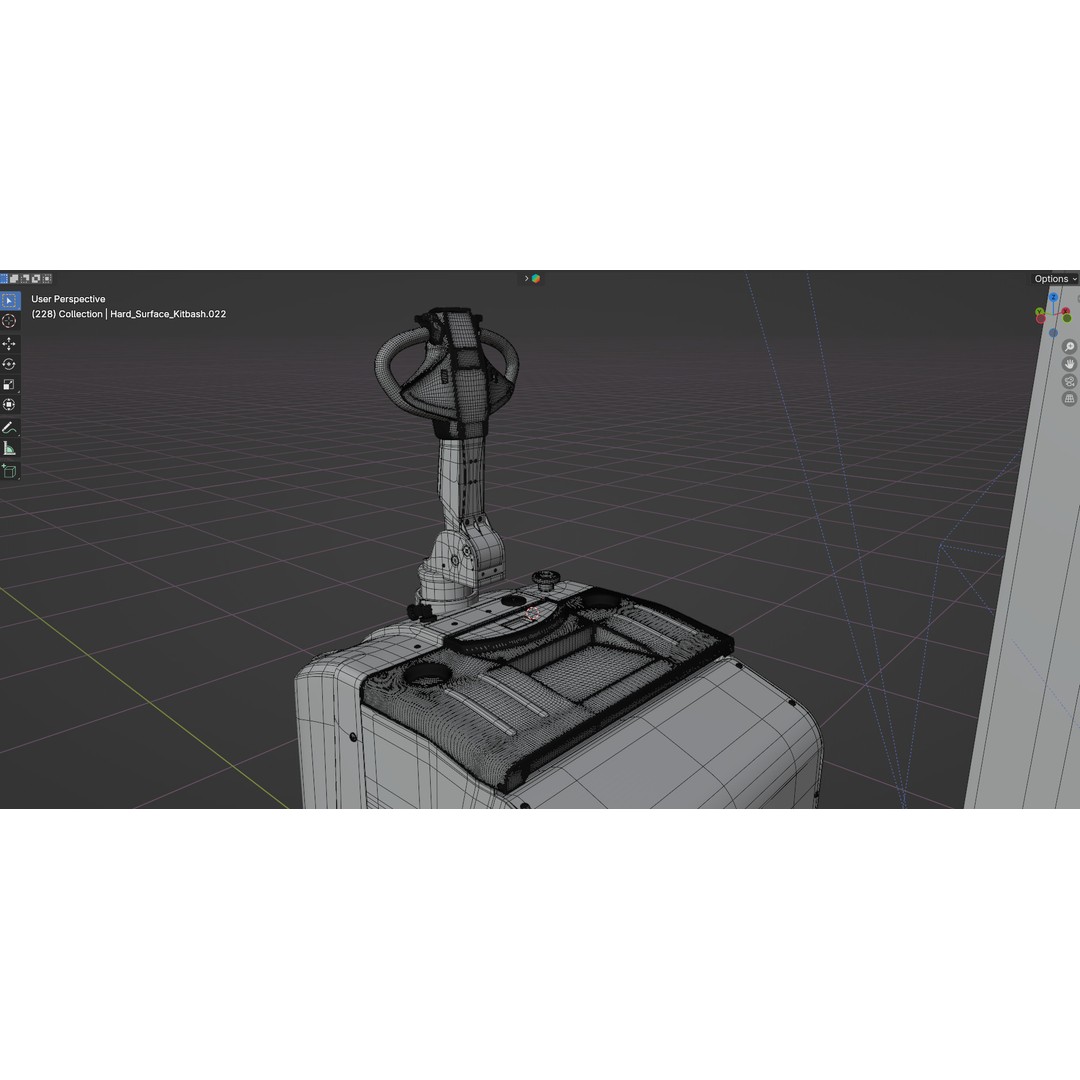 Electric Reach Forklift Truck 3D Model – High-Quality Industrial Asset, Blender