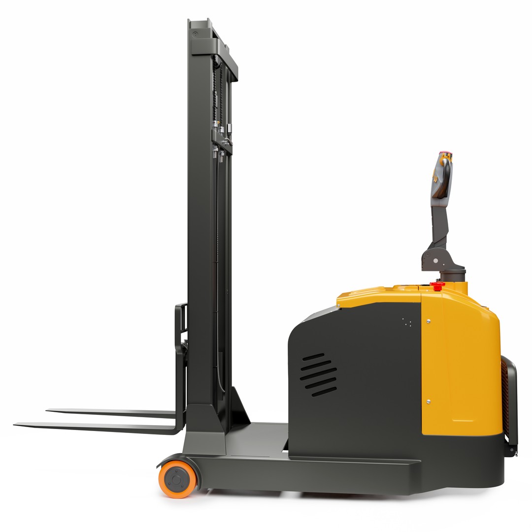 Electric Reach Forklift Truck 3D Model – High-Quality Industrial Asset, Blender - View 7