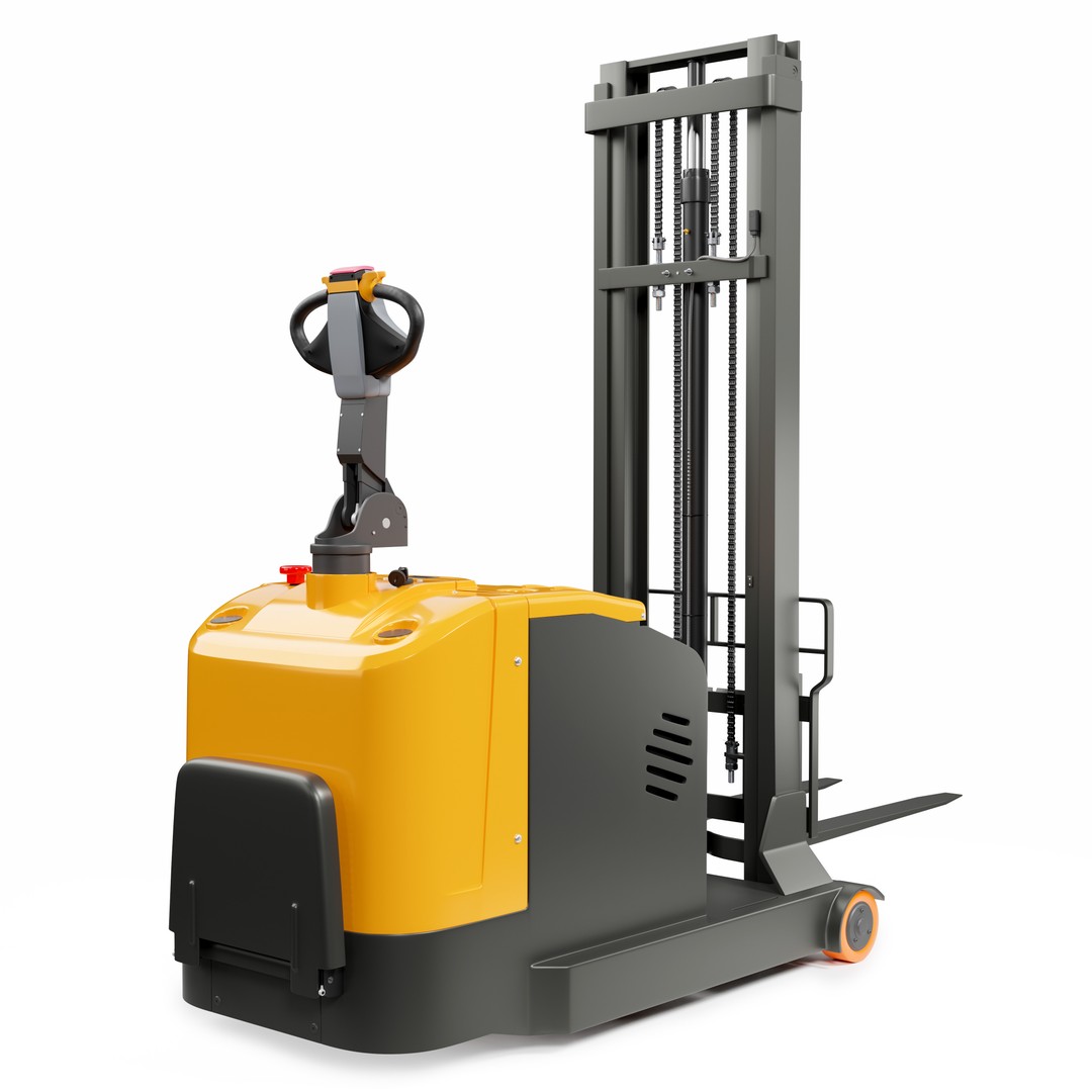 Electric Reach Forklift Truck 3D Model – High-Quality Industrial Asset, Blender - View 8