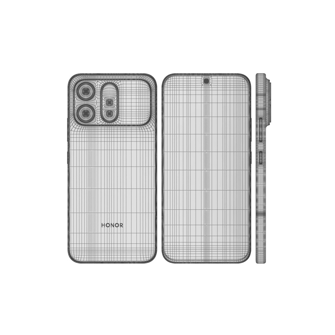 Honor Win Turbo White 3D Model – High Poly Phone Asset, 3DS Max - View 19