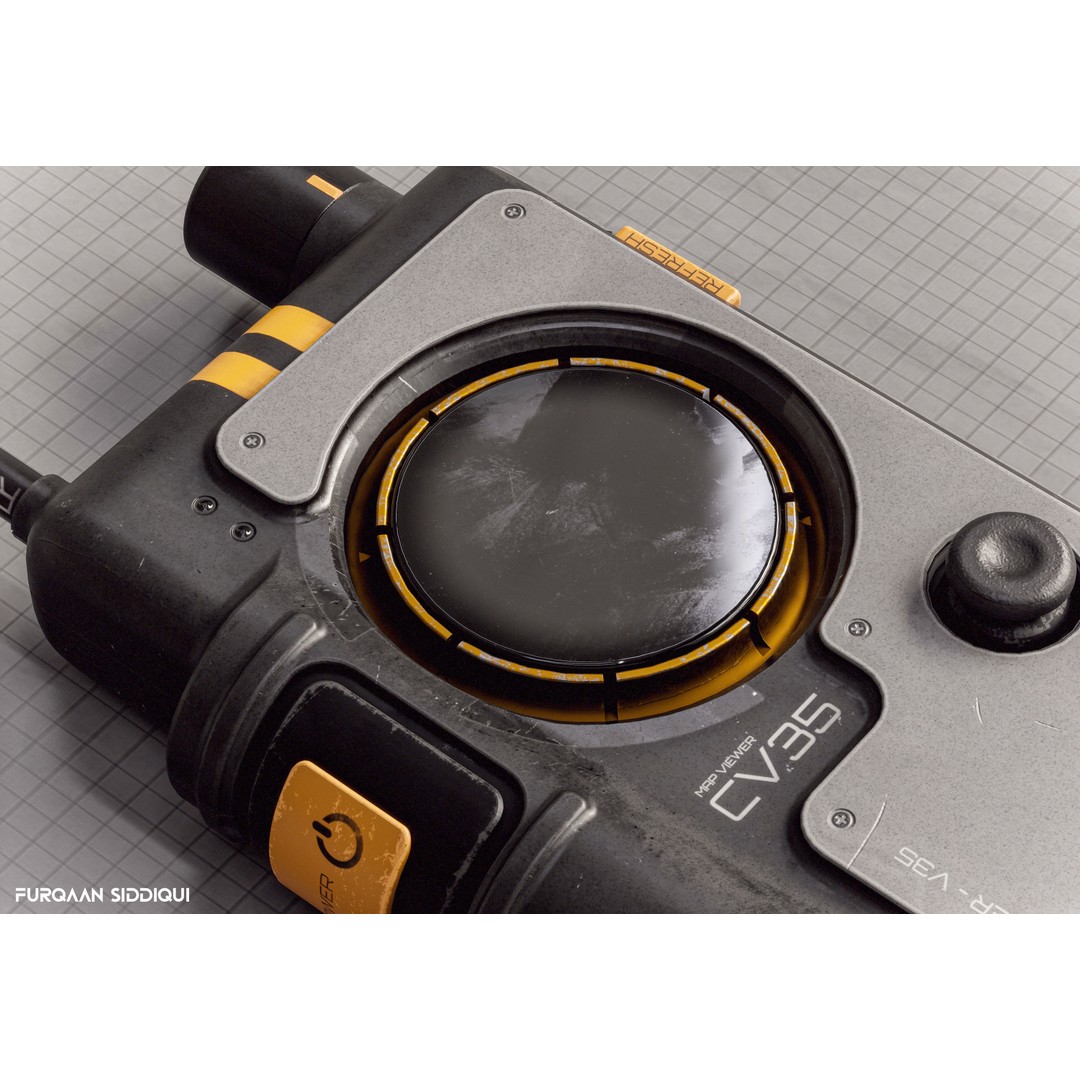 Sci-Fi Controller 3D Model – Low Poly PBR Device, FBX - View 9