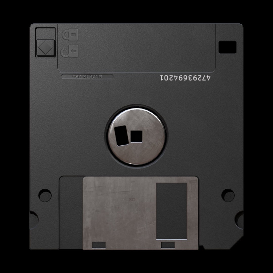 Floppy Disks 3D Model – Low Poly Retro Game Asset, FBX & OBJ - View 9