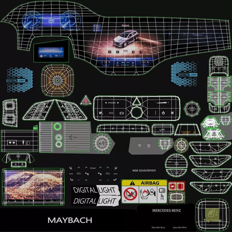 2024 Mercedes-Benz EQS SUV Maybach - High-Quality 3D Model