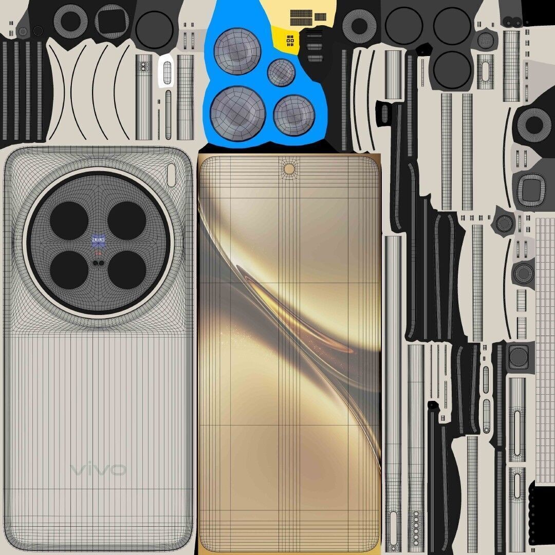 Vivo X200 Pro 3D Model – High Poly PBR Smartphone, FBX & OBJ - View 26