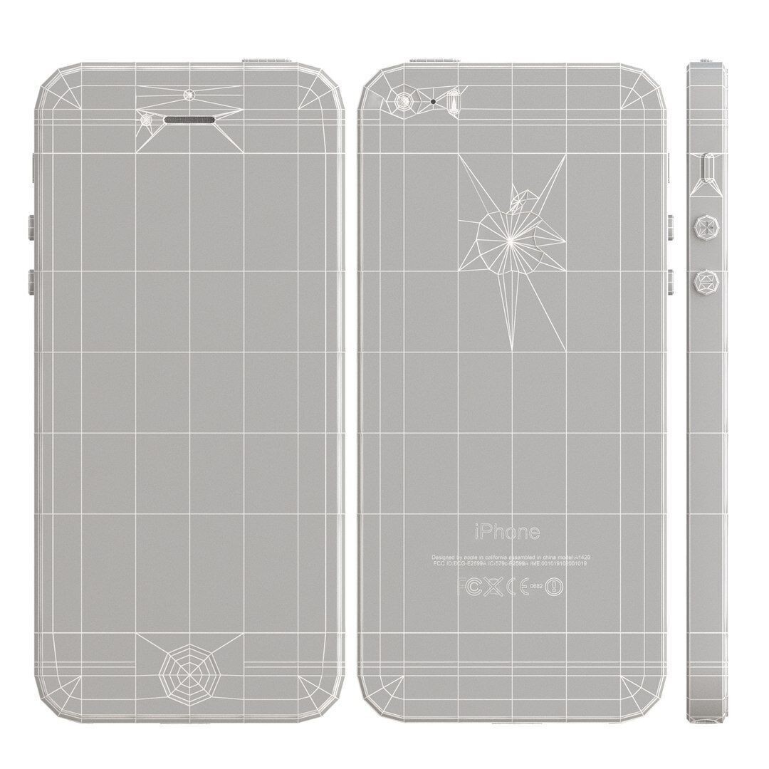 Apple iPhone 5s Gray 3D Model – High Poly PBR Game Asset, FBX, OBJ - View 10