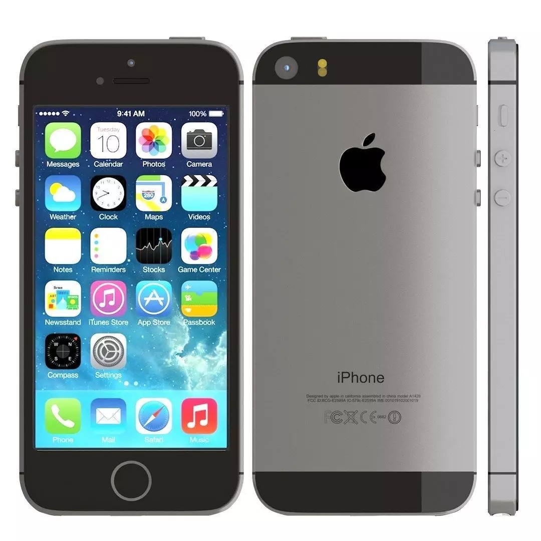 Apple iPhone 5s Gray 3D Model – High Poly PBR Game Asset, FBX, OBJ - View 2