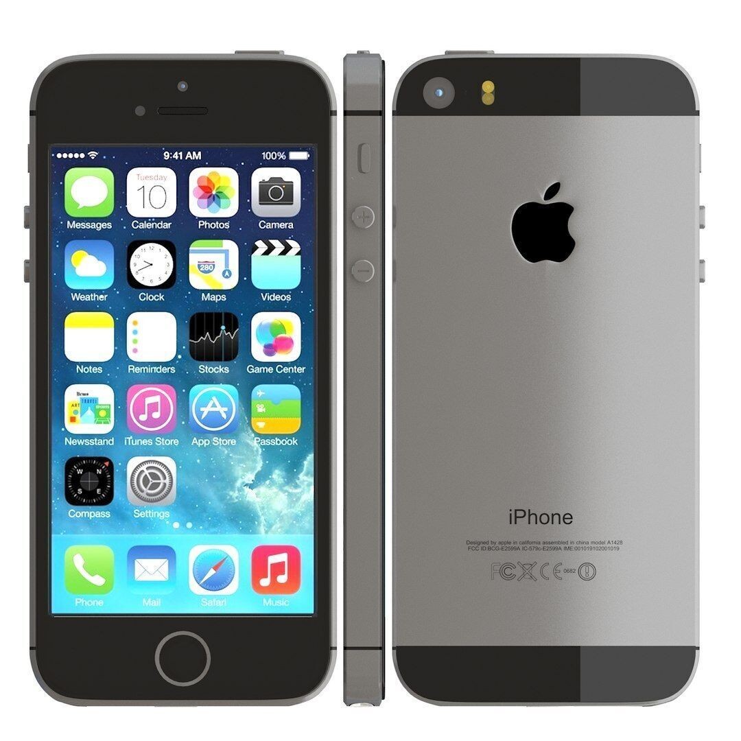Apple iPhone 5s Gray 3D Model – High Poly PBR Game Asset, FBX, OBJ - View 3