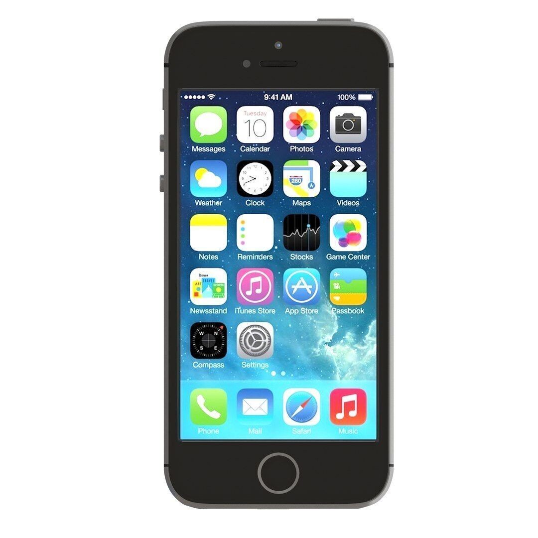 Apple iPhone 5s Gray 3D Model – High Poly PBR Game Asset, FBX, OBJ - View 4