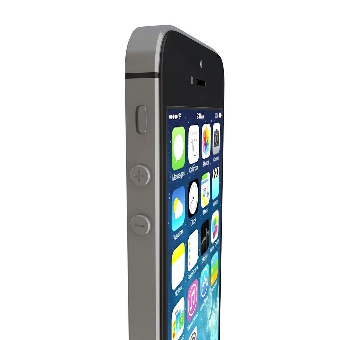 Apple iPhone 5s Gray 3D Model – High Poly PBR Game Asset, FBX, OBJ - View 7