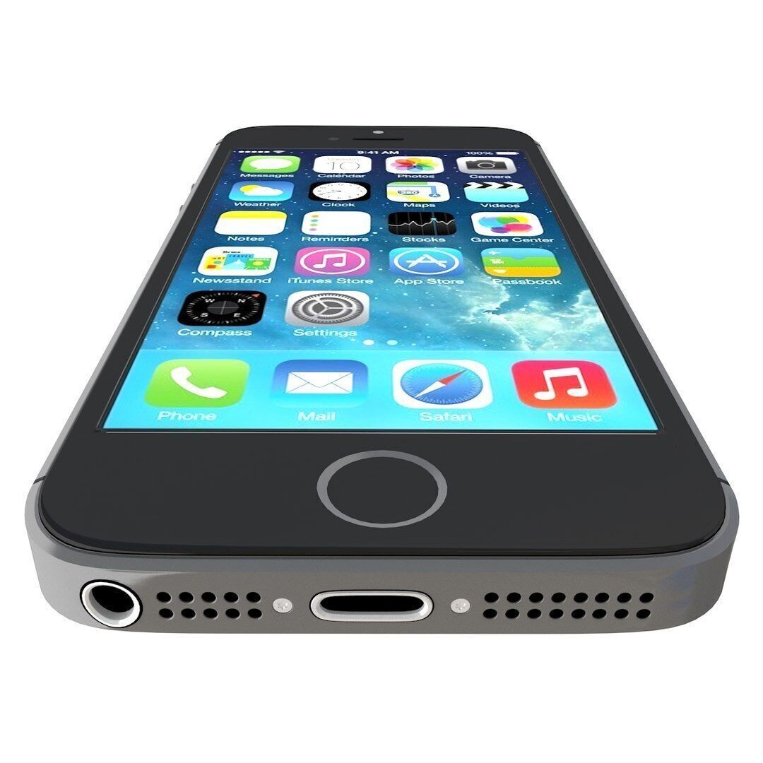 Apple iPhone 5s Gray 3D Model – High Poly PBR Game Asset, FBX, OBJ - View 8
