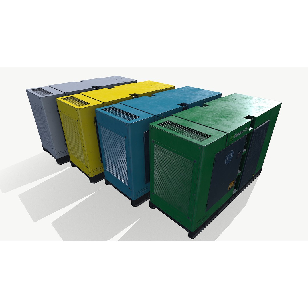 Diesel Generator 3D Model – Low Poly Game Asset, FBX, PBR Textures - View 12