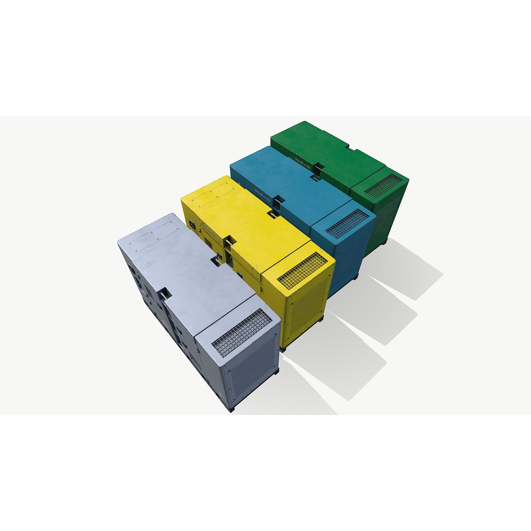 Diesel Generator 3D Model – Low Poly Game Asset, FBX, PBR Textures - View 13