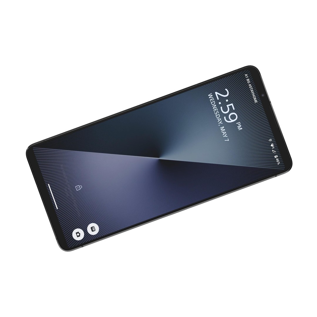 Sony Xperia 1 VII Slate Black 3D Model – High Poly PBR Asset, FBX - View 10