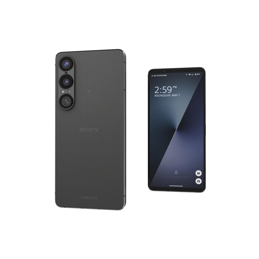 Sony Xperia 1 VII Slate Black 3D Model – High Poly PBR Asset, FBX - View 11