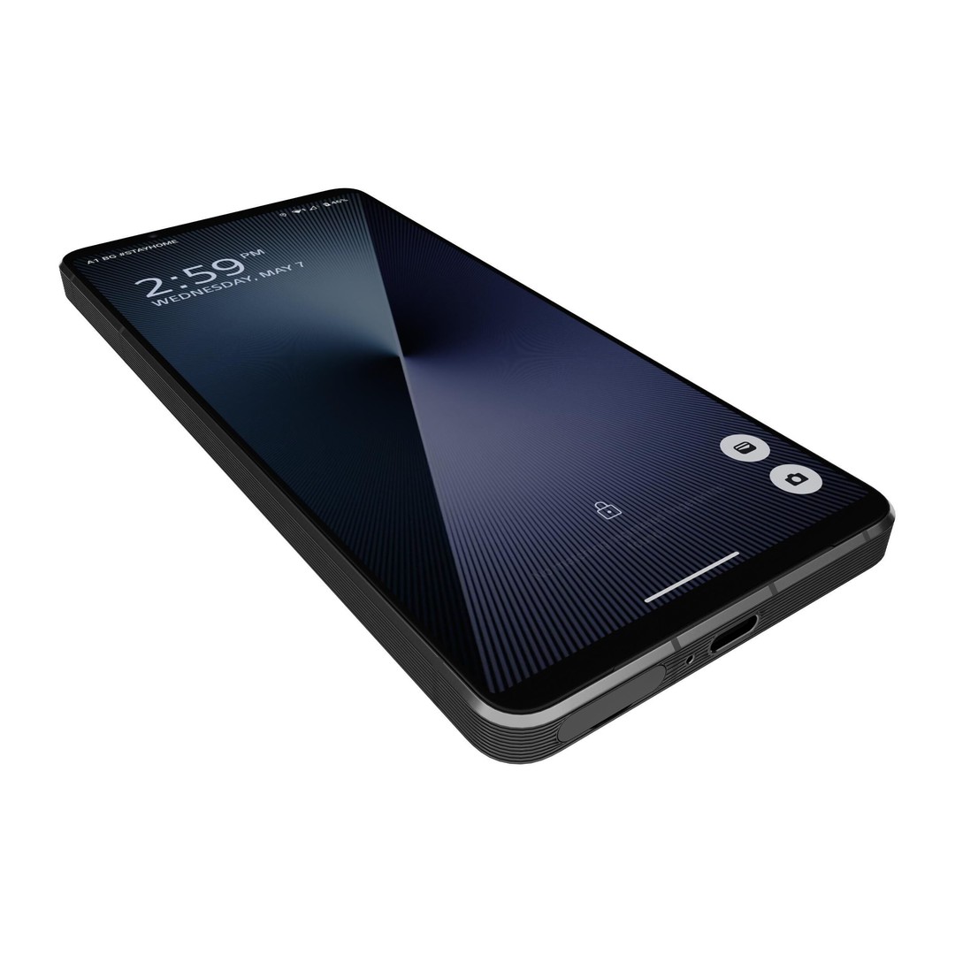 Sony Xperia 1 VII Slate Black 3D Model – High Poly PBR Asset, FBX - View 14