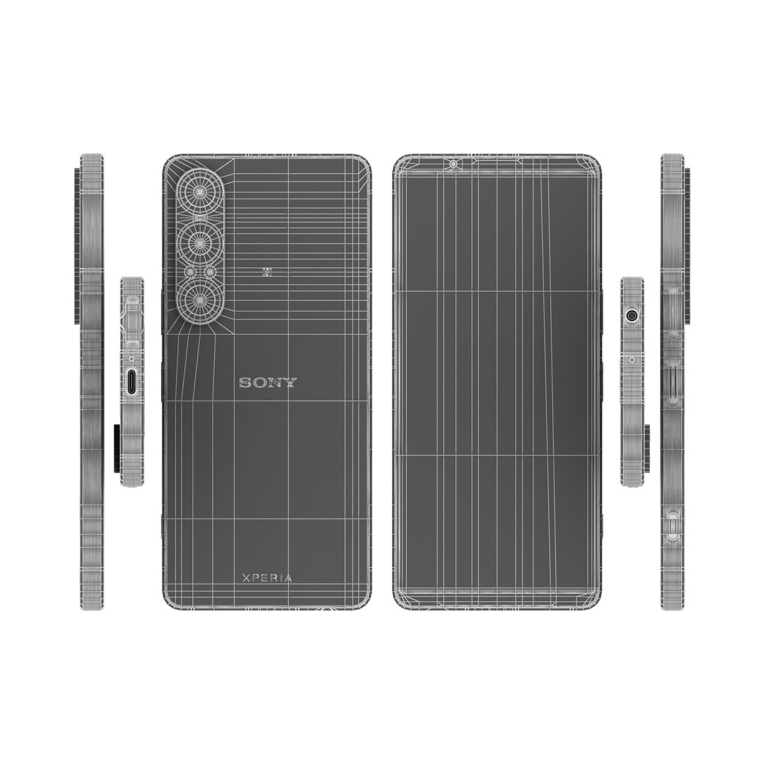 Sony Xperia 1 VII Slate Black 3D Model – High Poly PBR Asset, FBX - View 18
