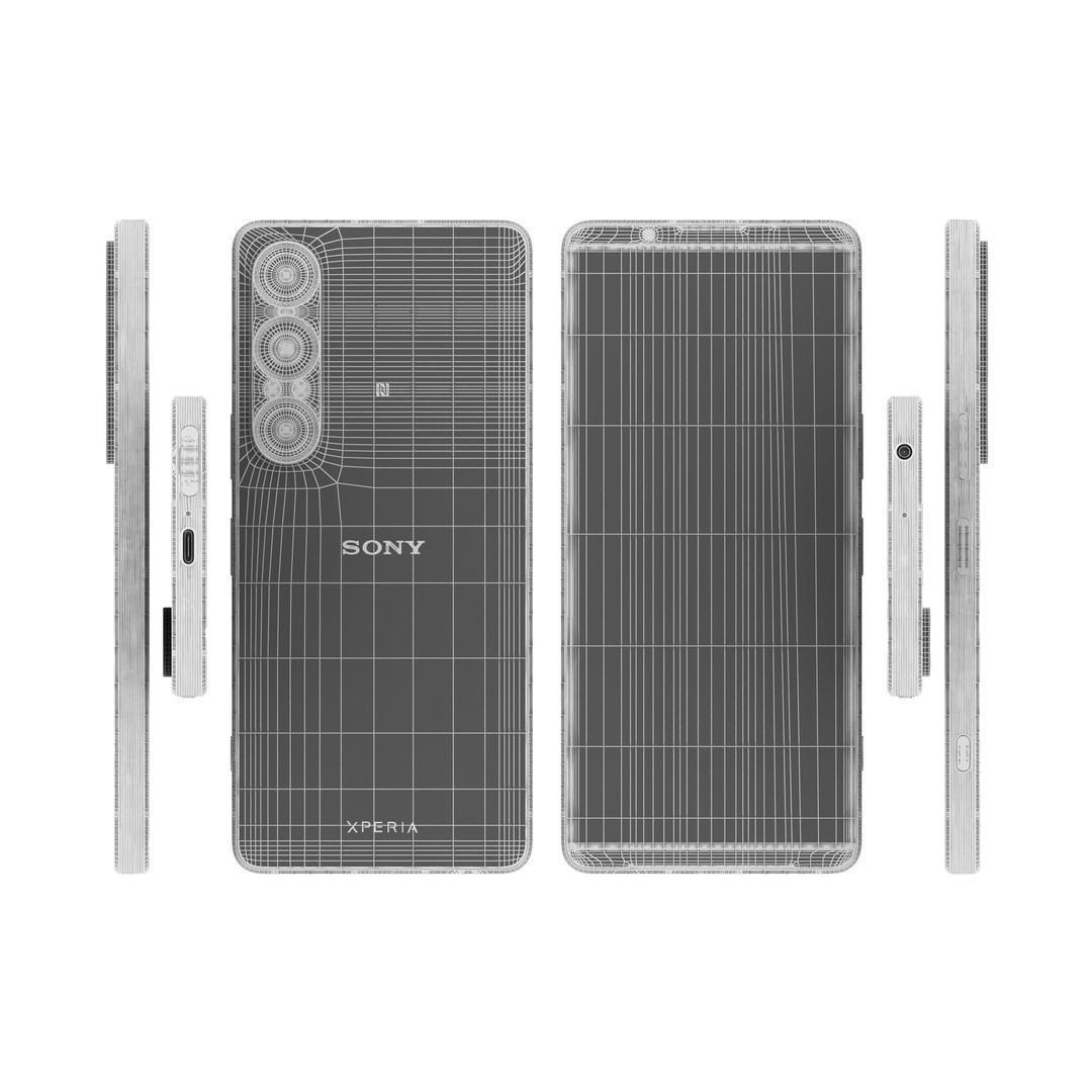 Sony Xperia 1 VII Slate Black 3D Model – High Poly PBR Asset, FBX - View 19